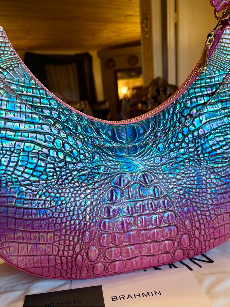 Brahmin Iridescent Pink-Purple Large Bekka Horizon Ombr Rare